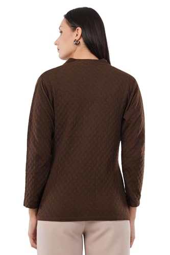 Image of Women's Warm Woolen Cardigan - Stylish Full Sleeve Knitwear for Winter, Cozy & Elegant Sweater with Front Pocket Plus Size Also Available L to 4XL