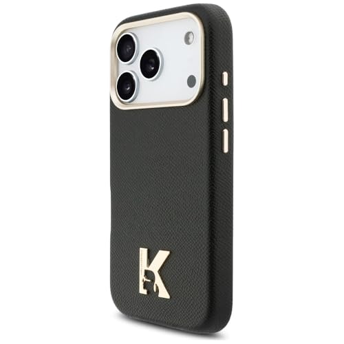 Coque Karl Lagerfeld iPhone 17 Pro compatible MagSafe en marron chic