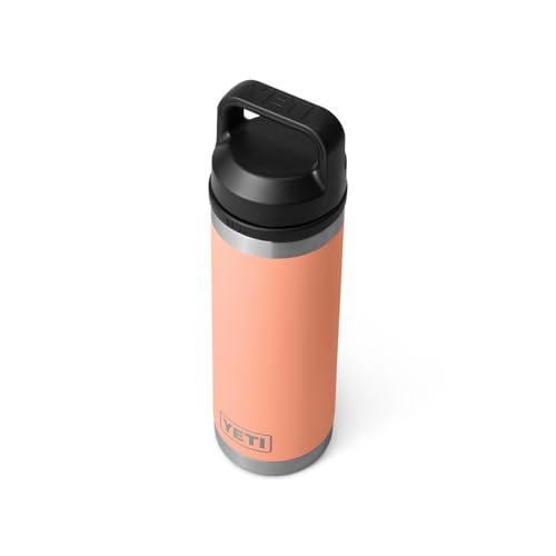 Image of YETI Rambler 18 oz Bottle, Leakproof, Vacuum Insulated, Stainless Steel with Chug Cap, Low Country Peach