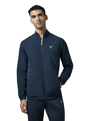 Image of TECHNOSPORT Men's Polyester Regular Lightweight Woven High Neck Sporty Jacket (PM-86)