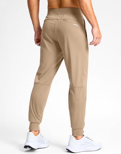 Image of G Gradual Men's Golf Joggers Pants with Zipper Pockets Stretch Sweatpants Slim Fit Track Pants Joggers for Men Work Running