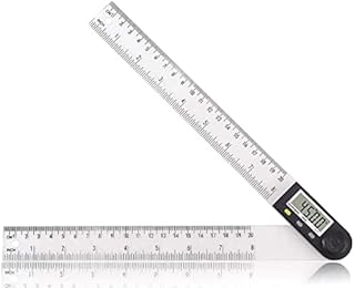 Digital Angle Finder, eSynic Popular 8 Inch/200mm PVC Plastic Protractor Angle Ruler 0-360°Digital Inclinometer Electronic Digital Angle Ruler with LCD Display for Woodworking Construction etc.