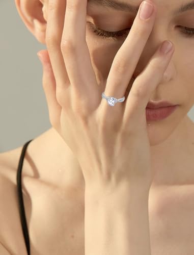 Promise Rings for Her 925 Sterling Silver Engagement Wedding Band Promise Ring for Women Size 5-104