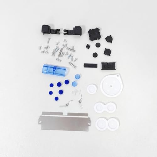 Image of Hzxkqmil Replacement Full Shell Case Kit for Gameboy Advance SP Console | Custom Transparent Housing DIY Clear Cover with Buttons Screws Repair Parts + Screwdrivers Tools for GBA SP (Clear Blue)