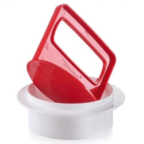 Tupperware Utensilio de cocina para hacer hamburguesas, prensa, albóndigas, hamburguesas, prensa roja y blanca