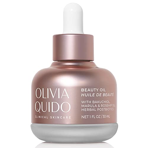 OLIVIA QUIDO Clinical Skin Care Beauty Oil | Formulated with Bakuchiol, Marula & Rose Hip Oil | Skin Brightening, Repairing, and Anti-Aging Serum | Nourishing and Hydrating Oil Helps Prevent Acne