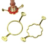 WUYJI Bastel- & Malmaterialien,Zwei runde und blütenförmige Wachssiegelstempel, Wachssiegelformen aus Metall, zur Dekoration und Geschenkverpackung