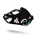 Training Mask 2.0 Workout Fitness Mask for Running and Breathing Resistance Training, Elevation Mask, Cardio Mask, Endurance Mask for Fitness (Black + Turn Flow, Medium)