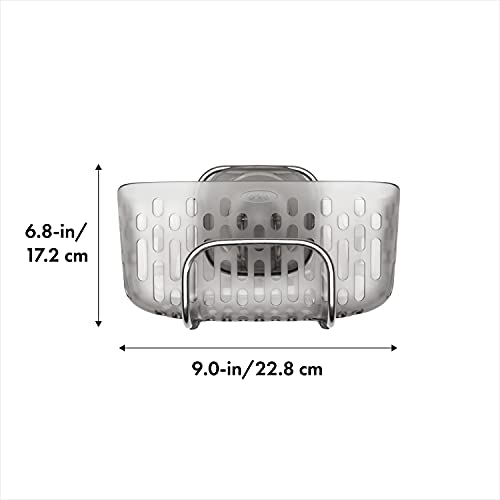 image for OXO Good Grips Stronghold Suction Sink Caddy, Stainless, One Size