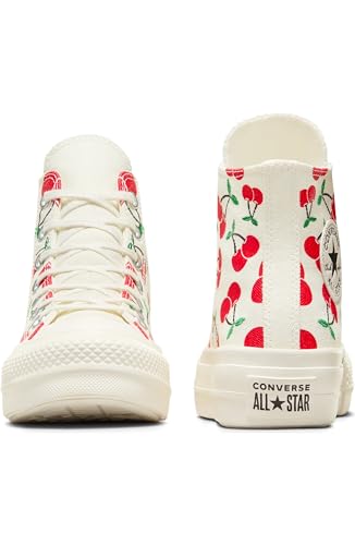 Converse Unisex Platform, Lift Cherry Egret Red Green, 4 US Men4