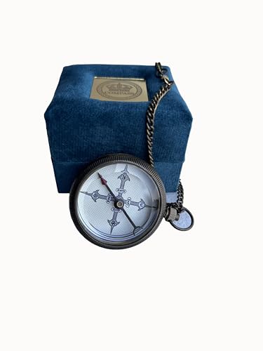 Brújula de latón personalizada con llavero miniatura 5