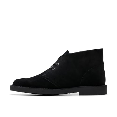 Clarks Men's Shepton Chukka Boot, Black Suede, 143