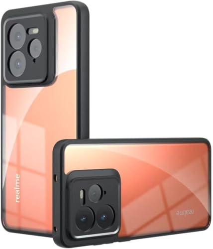 Image of REALCASE Stylish Shockproof Armor Back Cover Case for Realme GT 7 Pro 5G | | Slim Fit Hard Clear PC Back & Soft TPU Bumper | Transparent Protective Scratch Resistant Case for Realme GT 7 Pro 5G
