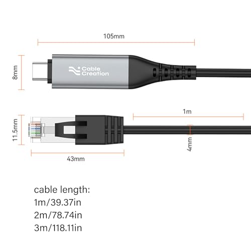 Cable Ethernet Tipo C a RJ45 soluciona problemas de Wi-Fi lento y caídas de internet 6