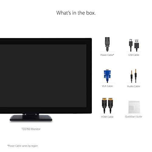 Image of ViewSonic TD2760 27 Inch 1080P 10-Point Multi Touch Screen Monitor with Advanced Ergonomics RS232 HDMI and DisplayPort (Renewed)