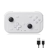 AceGamer ポケットコントローラー ワイヤレスコントローラー ミニサイズ 持ち運びにやすい 昇降式スティック 自動連射機能 6軸ジャイロセンサー ワンボタンでウェイクアップ Switch/PC/IOS/Androidに対応 (ホワイト)