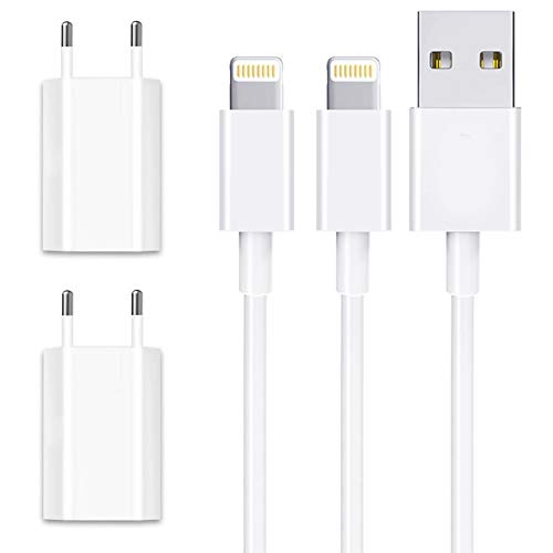 iPhone USB Ladegerät, iPhone Ladekabel 4 Pack USB Netzteil Datenkabel Ladeadapter für iPhone 12/11 Cover