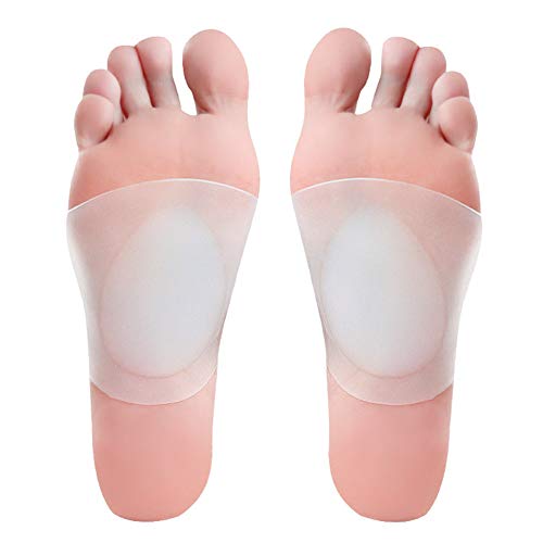 Mangas de gel Arch Support Sleeves, Arch Support Gel Pads para Fascitis Plantar, Pies planos, arcos altos o caídos, Reducir el dolor del pie y el talón