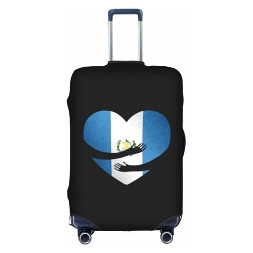 Travel Luggage Cover Guatemala Guatemalans Flag Heart Fashion Washable Baggage Suitcase Protector Fit For Luggage Medium