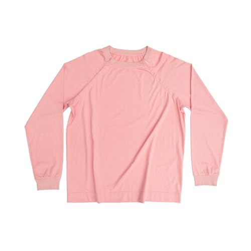 Adult Chemo Chest Port Snap Access Long-Sleeve Tee Shirt