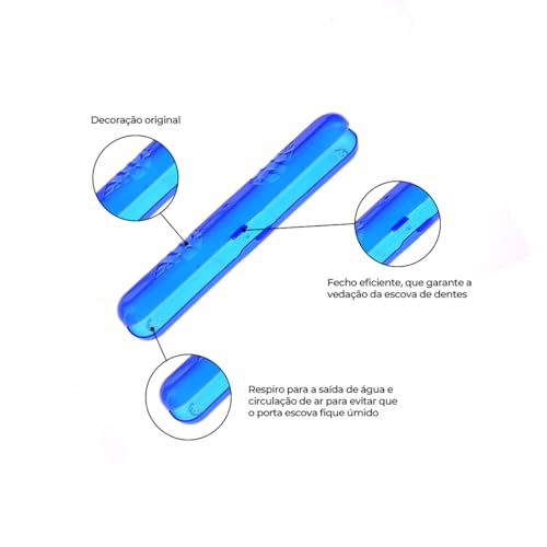 Porta Escova Folha, Marilu, Azul REF: 0337/AZ
