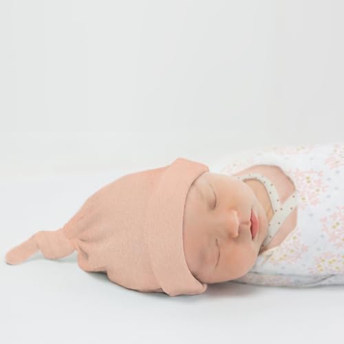 Image of SwaddleDesigns Softest Cotton Baby Pajama Gown with Foldover Mitten Cuffs for Infant Boy and Girl, Newborn, 0-3 Months