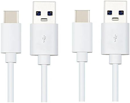 USB Type C Cable, USB Type C (USB-C) to Type A 3.0 Male Charge and Data Sync Cable for Samsung Galaxy S8, Note 8, Nokia 8, HTC U11, Google Pixel, LG V30, G6 and Type-C Phone (USB-C-Cable 2X White 1M)