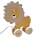 Kidslino Nachziehtier Löwe - personalisierbar I Handmade Holzspielzeug ab 1 Jahr I Tryco Baby Spielzeug aus Holz I Personalisierte Geschenke Baby I Holz Ziehtier mit Name & Geburtsdaten