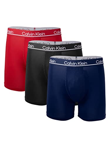 Calvin Klein Men`s Microfiber Stretch Boxer Briefs 3 Pack (Medium, Black(NP2444-003)/O_R)