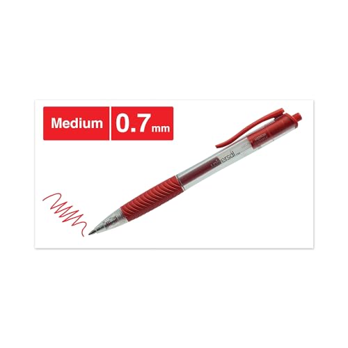 Bolígrafo retráctil gel rojo Universal UNV39914 miniatura 4