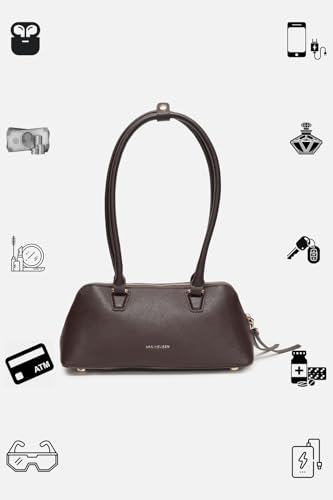 Image of Women Brown Textured Casual Handbag