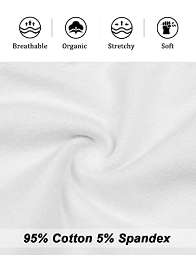 image for Molasus Women's Soft Cotton Underwear Briefs High Waisted Postpartum P