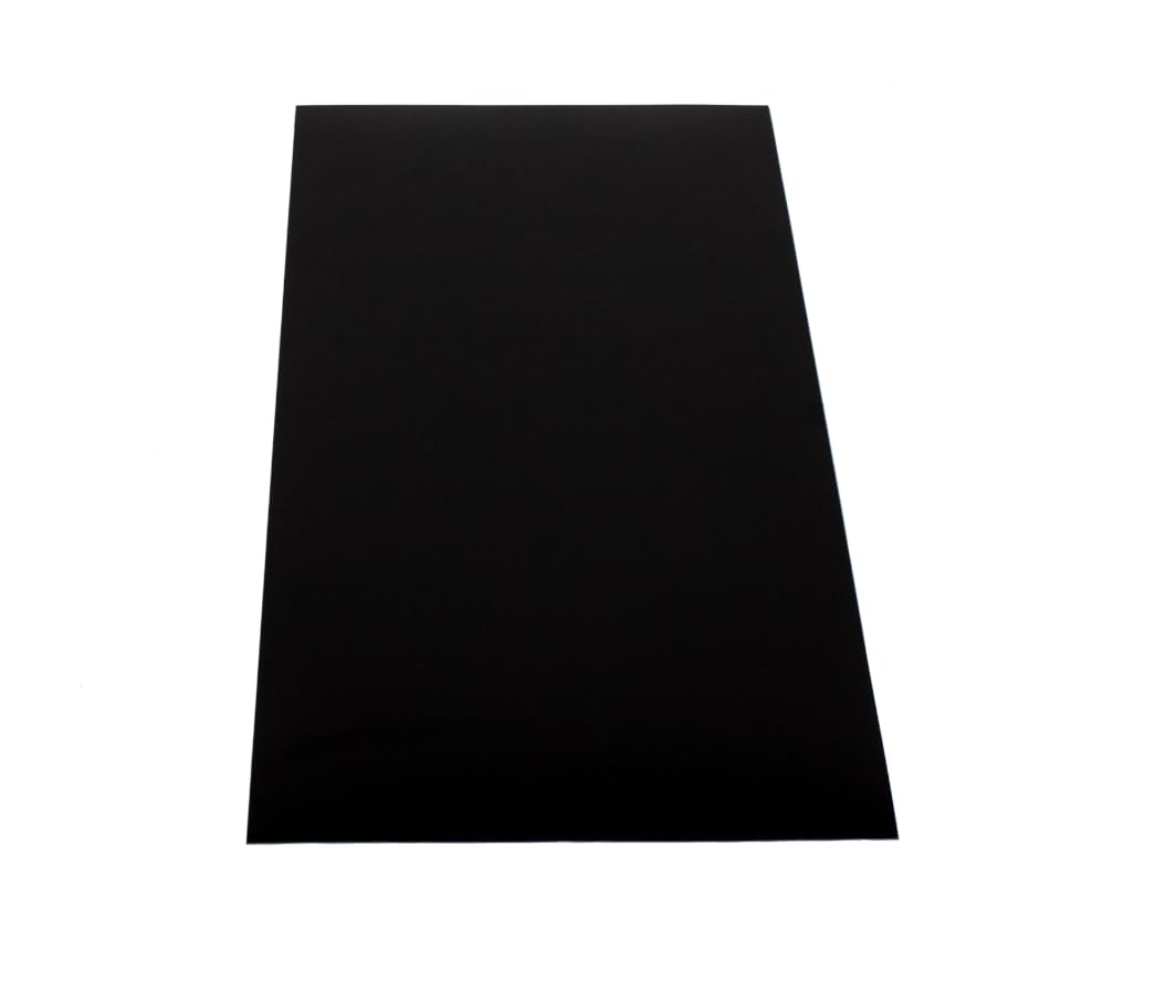 ABS Plastic Sheets Board - BLACK or WHITE Ideal for DIY Projects, Model Making, and Crafts Premium Acrylonitrile Butadiene Styrene Sheets (4 Pack - Black 20cm x 19cm - 1mm Thickness)