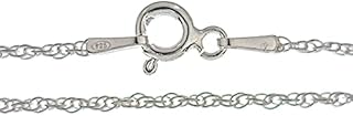 GENUINE SOLID 925 STERLING SILVER PRINCE OF WALES CHAIN NECKLACE - 1mm Guage - Various Lengths
