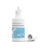 Hundepflege24 ear drops for dogs & cats against ear mites, inflammation, ear mange, itching & discharge - 100% natural, effective immediate relief - dog ear drops for infection 50ml