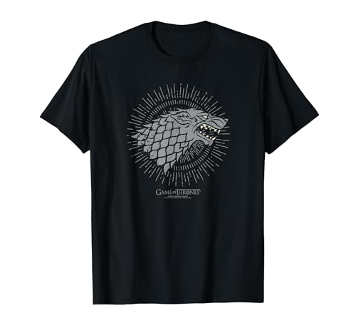 Game of Thrones Stark Burst Sigil T-Shirt, Men, Black, Medium