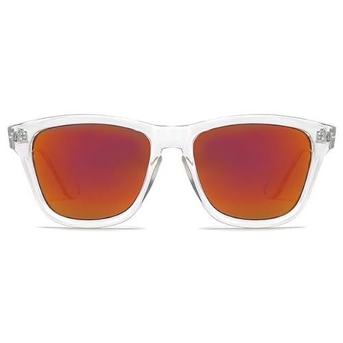 XIMUER Gafas de Sol con Montura Transparente Protección UV400