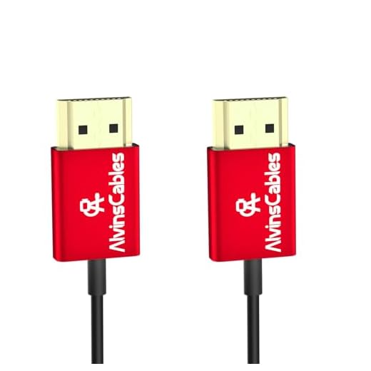 Alvin's Cables 8K HDMI 2.1 Kabel 48Gbps High-Speed ​​Ultradünnes HDMI Kabel für Atomos Ninja-V 4K-60P 6K-Record, Z-CAM, für Canon-C70, für Sony A7S3|A9|A74 45cm|18inch