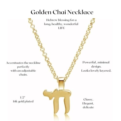 Chai Hebrew Necklace Jewish Jewelry4