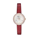 Weinrot, Lederband Emporio Armani Watch AR11357