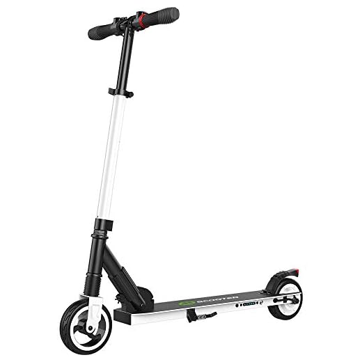 M MEGAWHEELS Trottinette Electrique Légère 7.5kg Pliable et Réglable en Hauteur pour Ados et Mixte Adulte（Blanc）