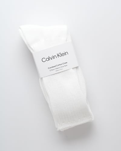 Calvin Klein Men's Athletic Socks - 3 Pack Cotton Blend Cushioned Sole Dress Socks - Non-Binding Crew Socks for Men2