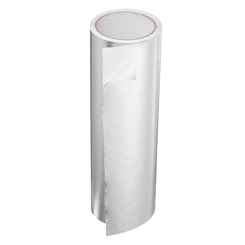 HARFINGTON Heat Shield Tape 11.81" x 32.8 ft Waterproof Sunscreen Sound Insulation High-Temperature Resistance Silver Aluminum Tape Thickness for Automotive Repairs