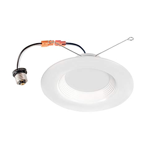 OSTWIN (6 Pack) 6 Inch Round LED Recessed Downlight,  Baffle Trim, Dimmable, 12W (100W Replacement), 1000 Lm, 3000K (Warm White), Wet Rated, Retrofit Installation, ETL Listed