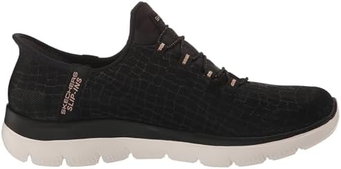 Skechers Women's Hands Free Slip-INS Summits Sneaker, Black Rose Gold=BKRG, 5.5 | Image 5