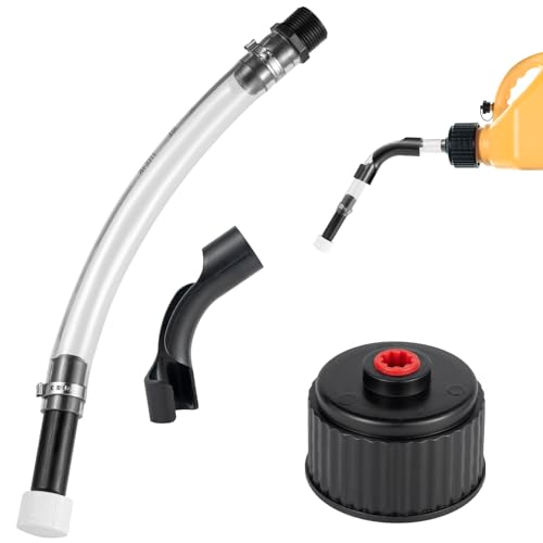 Image of Gas Cans Hose Kit, Racing Vp Fuel Jug Hose with bender and cap, Racing Jugs Hose Quick Fill Spout Replacement, for Gas Cans, Racing Vp Fuel Jug and 5 /5.5 Gallon Jugs