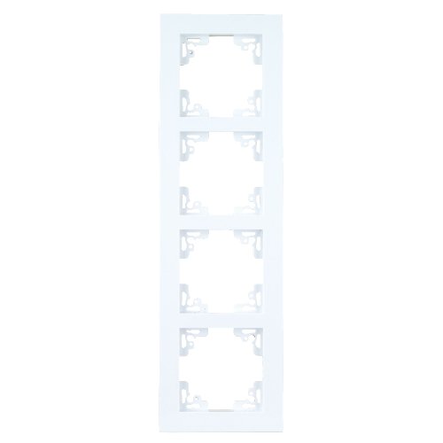 Preisvergleich Produktbild UNITEC 42560 Abdeckrahmen 4-Fach, Melbourne, Serie 702, ultrawei