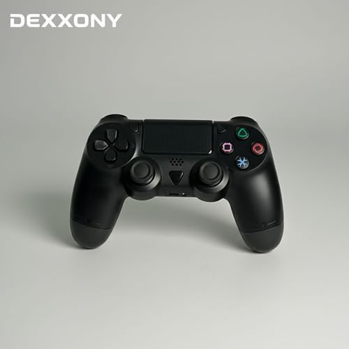 HEPU P-4 Kablosuz Oyun Kolu, Bluetooth Gamepad, PS4/PS3/PC/Android TV Uyumlu, Çift Titreşimli, Şarj Edilebilir, Dokunmatik Yüzey, Siyah