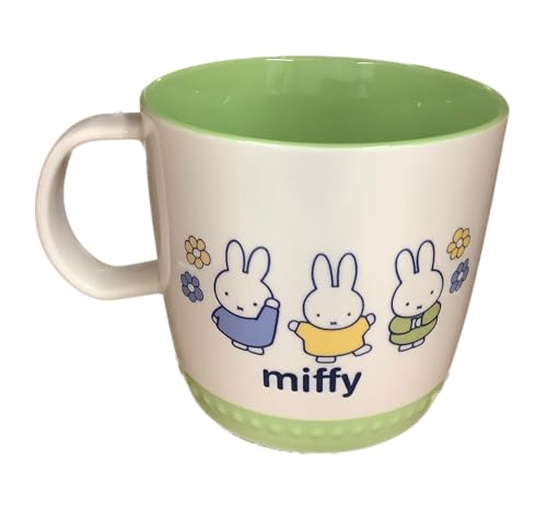 Taza Miffy de cerámica blanca con base verde diseño miniatura 3