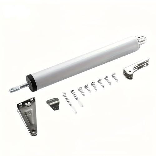 Alrens Ferme Porte Hydraulique Argenté – Groom Fermeture Porte Automatique pour Intérieure, Amortisseur Porte Coulissante, Ferme Porte à Ressort avec Réglage de Vitesse